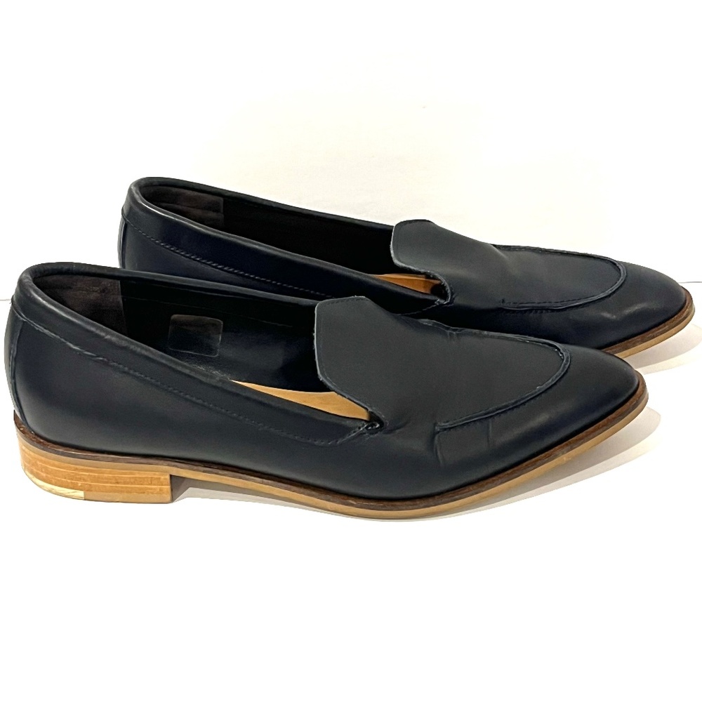 EVERLANE Dark Blue Stacked Heel Loafer - Size 9.5